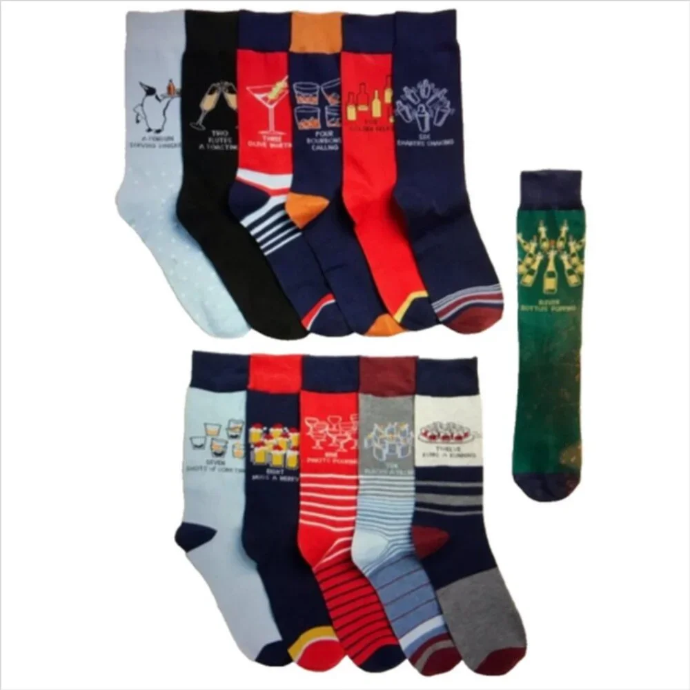 Original Penguin 12 Daze Of Christmas Men's Novelty Cocktail Socks Box